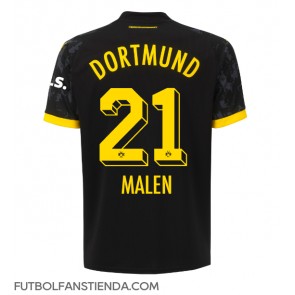 Borussia Dortmund Donyell Malen #21 Segunda Equipación 2023-24 Manga Corta